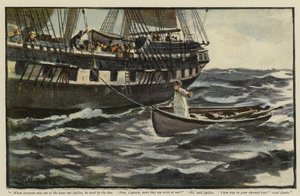 Ilustração para a reabilitação do Vigia, por Morley Roberts de Charles Napier Hemy