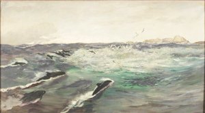 Toninhas Chasing Cavala de Charles Napier Hemy