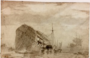 Envio (tinta preta) de Charles Napier Hemy