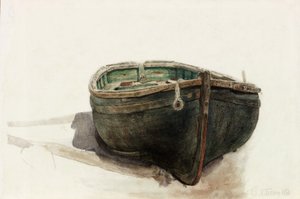 Estudo de um bote (lápis e aquarela sobre papel) de Charles Napier Hemy