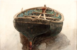 Estudo de um bote (lápis e aquarela sobre papel) de Charles Napier Hemy
