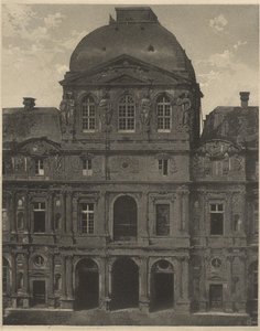 Pavilhão do Relógio, Louvre, Paris, França de Charles Nègre