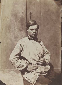Retrato de um jovem de blusa de Charles Nègre