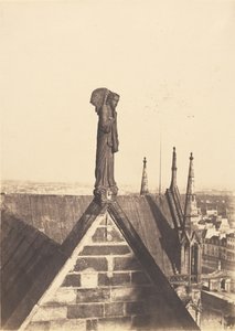 [O Anjo da Ressurreição no telhado da Notre-Dame, em Paris] de Charles Nègre