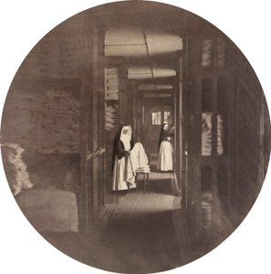 Asile Impérial de Vincennes: a sala dos lençóis, 1859 (foto) de Charles Nègre