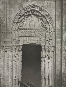 Catedral de Chartres: Porta direita do Portal Real com Nossa Senhora de Chartres de Charles Nègre
