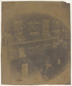 Parte inferior da fachada de uma casa de estilo romano em Saint-Gilles du Gard, 1852 (calotype (papel encerado negativo))