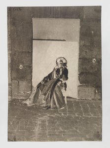 Retrato de uma mulher sentada desconhecida de Charles Nègre