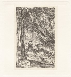 Placa XI – O Lenhador (Placa XI – O Lenhador) de Charles Nègre, Jean Baptiste Camille Corot, André Jammes