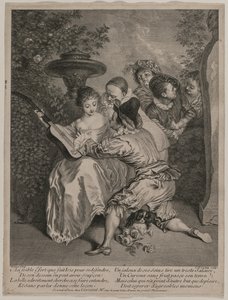 O Romancer, 1727. de Charles Nicolas Cochin