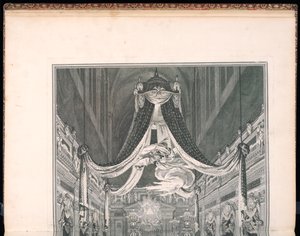 Funeral de Elisabeth Thérèse de Lorraine, Rainha da Sardenha, na Igreja de Notre Dame de Paris em 22 de setembro de 1741