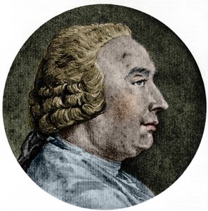 Retrato de David Hume, filósofo escocês (1711 a 1776) Desenho de Charles - Nicolas Cochin Jr. de Charles Nicolas II Cochin
