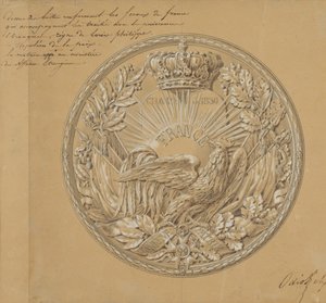 Projeto para a Medalha para Comemorar a Carta de 1830, 1830. de Charles Nicolas Odiot