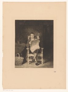 O homem lê o jornal de Charles Oliver Murray