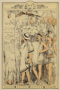 Histórias de Lucian: Aproximando-se da Cidade dos Sonhos (cor litho) de Charles Oliver Murray