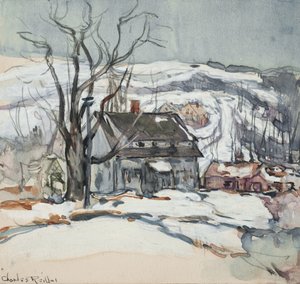 Casa e Árvore no Inverno de Charles P. Reiffel