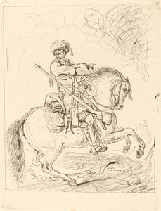 Um dragão a cavalo de Charles Parrocel