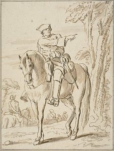 Esquerda de apontamento equestre de Charles Parrocel