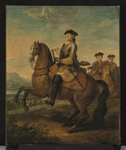 Retrato equestre de Luís XV (óleo sobre tela)