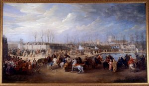Recepção do embaixador turco Mehemet Effendi junto ao grande Sultão Achmet pelo rei Luís XV em 21 de março de 1721 nas Tuileries Peinture de Charles Parrocel de Charles Parrocel
