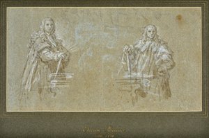 dois estudos de homens nobres (desenho)