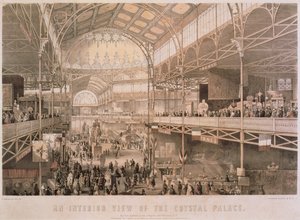 O Interior do New York Crystal Palace, pub. por Endicott & Co., Nova York, 1855 de Charles Parsons