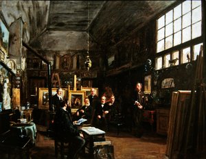 Reunião do conselho da Sociedade Artesiana dos Amigos das Artes, após 1874 de Charles Paul Etienne Desavary