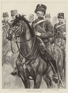 Tropas do 4º Hussars partem para um Dia de Campo em Aldershot
