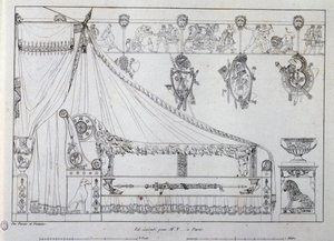 Cama feita para o Sr. T de Paris de Charles Percier