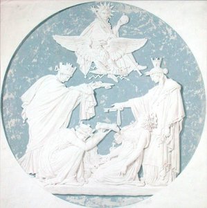Design para um medalhão representando a glória de Napoleão (1769-1821) (lápis e wc no papel)