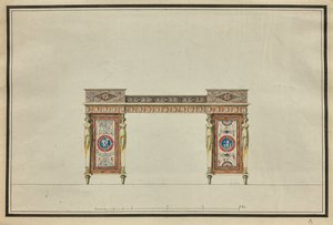 Design de uma mesa, c. 1800.