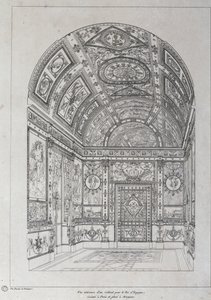 Interior de estudo do Rei de Espanha em Paris de Charles Percier