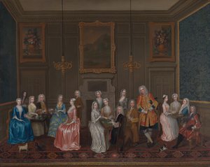 Festa do chá na casa de Lord Harrington, St. James