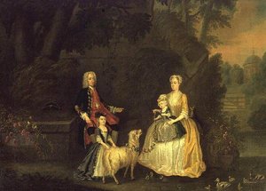 Sir William Strickland e a sua família
