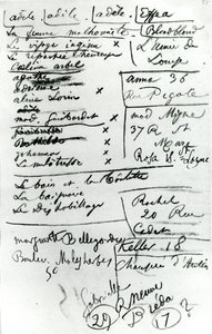 Página de um Caderno (lápis sobre papel) (foto a p/b)