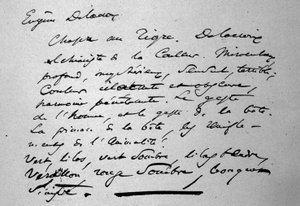 Texto do poeta Charles Baudelaire (1821-1867) sobre o pintor Eugene Delacroix publicado em 1846