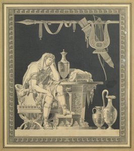Aquiles luto pela morte de Pátroclo de Charles Pierre Joseph Normand
