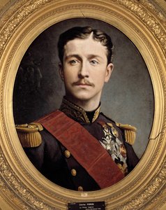Retrato do Príncipe Imperial Eugene Luís Napoleão (1856 - 1879), filho de Napoleão III. Pintura de Charles Porion (século XIX) de Charles Porion