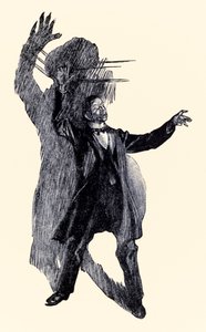 Ali estava Henry Jekyll, do Estranho Caso do Dr. Jekyll e Mr. Hyde, de Robert Louis Stevenson (1850-1894), ilustrado por Charles Raymond Macauley (1871-1934).