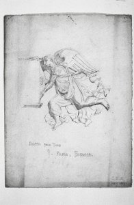 Anjo do túmulo, Badia, Florença, 1891 de Charles Rennie Mackintosh