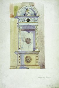 Certosa di Pavia, Memorial, 1891 (aquarela sobre papel) de Charles Rennie Mackintosh