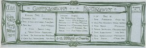 Programa de Conversazione para a Associação de Arquitetura de Glasgow de Charles Rennie Mackintosh