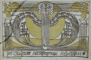 Programa Conversazione, da Glasgow Architectural Association de Charles Rennie Mackintosh