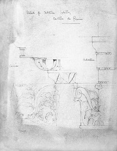Detalhes da porta de entrada, Certosa di Pavia, 1891 de Charles Rennie Mackintosh