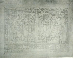 Diploma de Honra, Escola de Arte de Glasgow, 1893 (impressão em aquarela sobre papel de arroz) de Charles Rennie Mackintosh