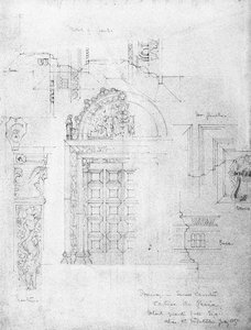 Entrada, pequeno, claustro, certosa, di, pavia, 1891 de Charles Rennie Mackintosh