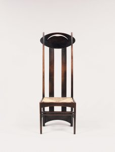 Cadeira lateral com encosto alto para Argyle Street Tea Rooms, Glasgow de Charles Rennie Mackintosh