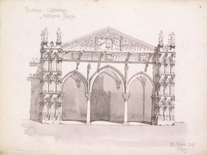 Catedral de Palermo, estudo do pórtico de entrada de Charles Rennie Mackintosh