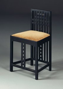 Sidechair, c.1905 - 10 (madeira ebonizada) de Charles Rennie Mackintosh