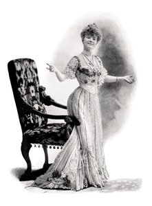 Atriz parisiense, mademoiselle Charlotte Wiehe, 1901.